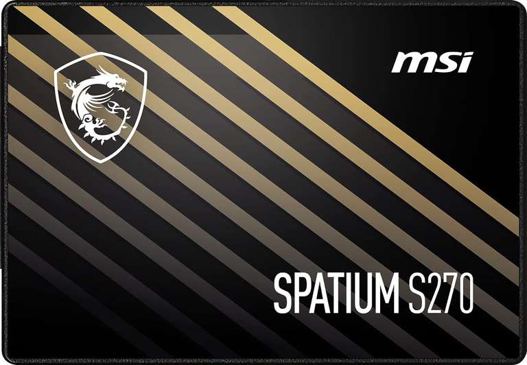 SSD interne M.2 NVMe MSI Spatium M371 (500 Go) + SSD interne 2.5" MSI Spatium S270 (240 Go)