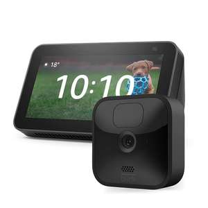Caméra de surveillance HD sans fil Blink Outdoor (Kit 1 caméra) + Echo Show 5 (2e génération, modèle 2021) Anthracite
