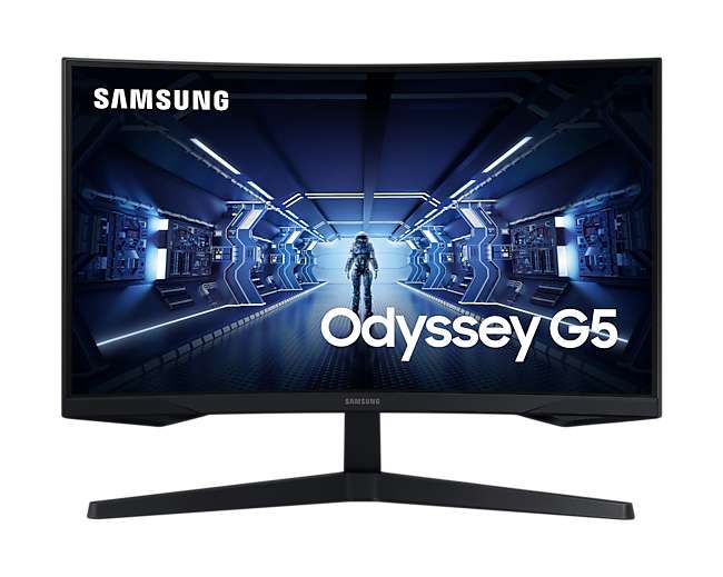 Ecran PC incurvé 32" Samsung Odyssey G5 C32G55TQBU - 2560 x 1440 WQHD, 144 Hz, dalle VA, 300 cd/m², HDR10, 1 ms (vendeur tiers)