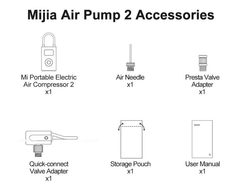Compresseur électrique portable Xiaomi Mijia Air Pump 2