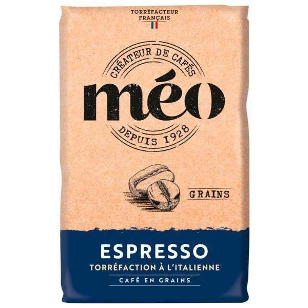 Lot de 3 Kg Café Méo Espresso en grains ou moulu, 3 x 1 Kg ( 6,33€ le kg).