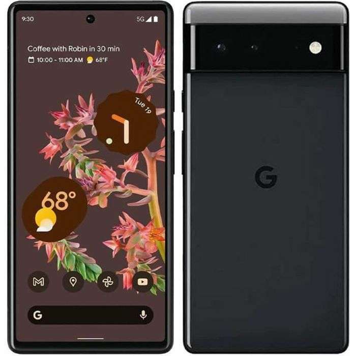 Smartphone 6.4" Google Pixel 6 5G - Google Tensor, 8 Go RAM, 128 Go, Stormy Black