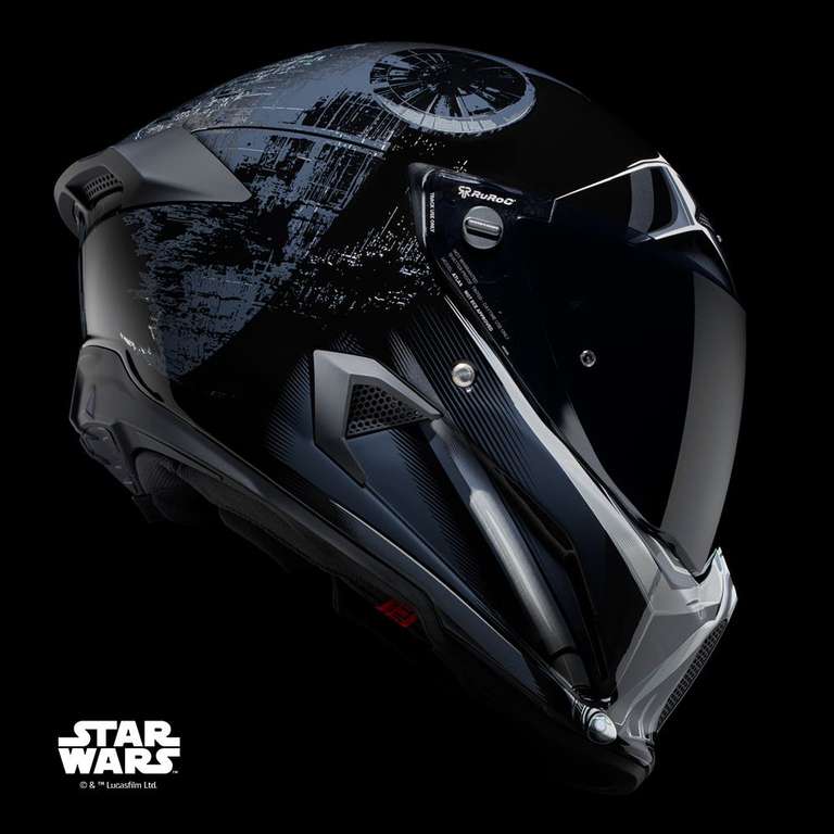darth vader motorcycle helmet Glass Hybrid Fabric Double D Ruroc Darth Vader Motorcycle Helmet