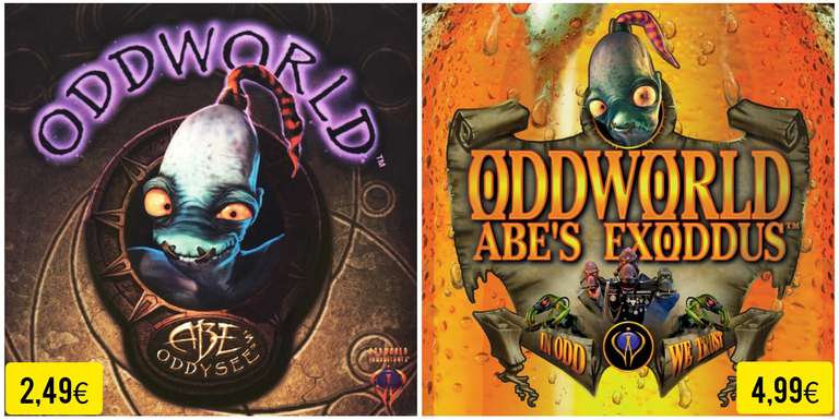 Oddworld : L'Odyssée d'Abe (ou Oddworld : L'Exode d'Abe à 4,99€) sur PS5 & PS4 (PS1 Emulation - Dématérialisé)