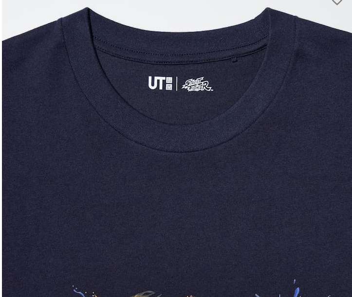 T-Shirt Street Fighter 100% Coton - Bleu Marine (du XS au L)
