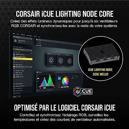 Kit de 2 Ventilateurs PC Corsair iCUE SP140 + iCUE Node Core