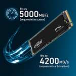 SSD interne M.2 NVMe Gen4 Crucial P3 Plus - 1 To, QLC, Jusqu’à 5000-4200 Mo/s (CT1000P3PSSD8) compatible PS5