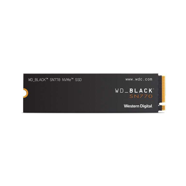 SSD interne M.2 NVMe WD_BLACK SN770 Gen4 (WDS200T3X0E) - 2 To + T-shirt WD_BLACK avec barre de couleurs RVB offert