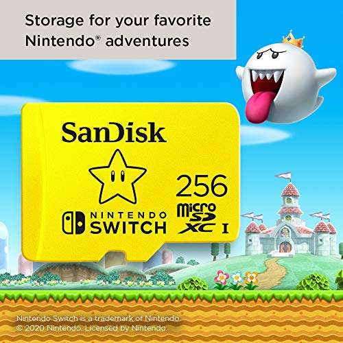 Carte microSDXC Sandisk Nintendo Switch (‎SDSQXAO-256G-GNCZN) - 256 Go