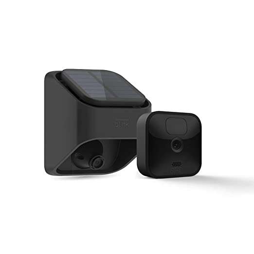 Caméra de surveillance connectée HD Blink Outdoor + support de charge avec panneau solaire