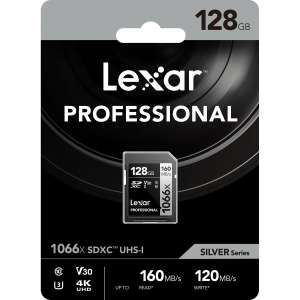 Carte mémoire SD SDXC Lexar Professional 1066x - 128 Go