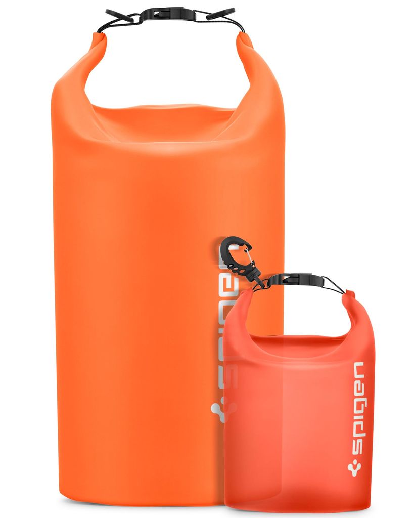 Sac à Dos Etanche Spigen Aqua Shield - 20L & 2L, Orange Soleil ou Vert Cactus (Vendeur Tiers)