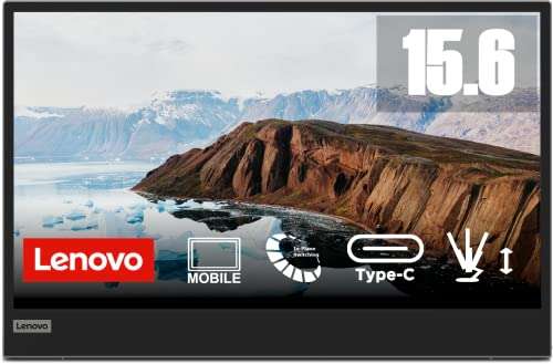 Écran Portable 15.6" Lenovo L15 - FHD, IPS, 60Hz, 6ms, USB-C, USB 2.0, Cable USB-C vers USB-C