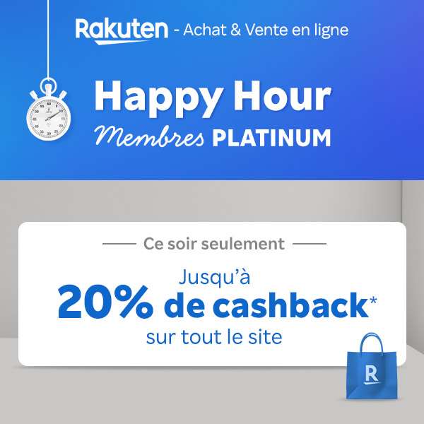 [Membres Platinum] 20% offerts en Rakuten Points sur tout le site (hors iPhone 15, PS5 et certaines boutiques)