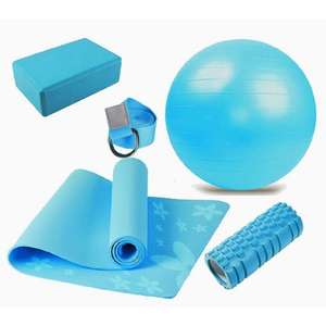 Kit de yoga avec tapis, ceinture et ballon de fitness