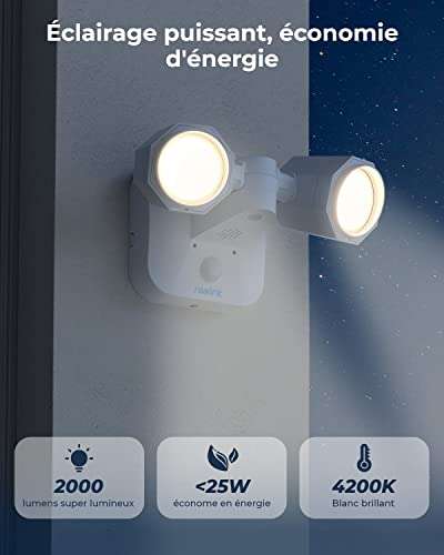 Eclairage pour Caméra de Surveillance Extérieure Reolink Floodlight - 2000 Lumen (via coupon - vendeur tiers)