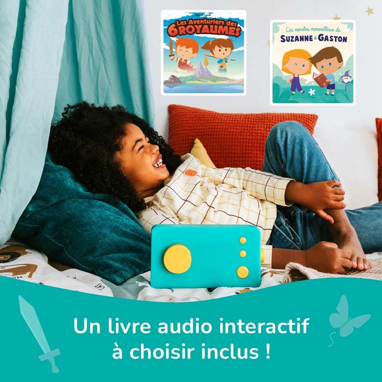 Lunii, Ma Fabrique à Histoires, Nouveau Modèle, Enfants de 3 à 8 Ans + Livre Audio de 24 Histoires interactives Inclus (vendeur tiers)