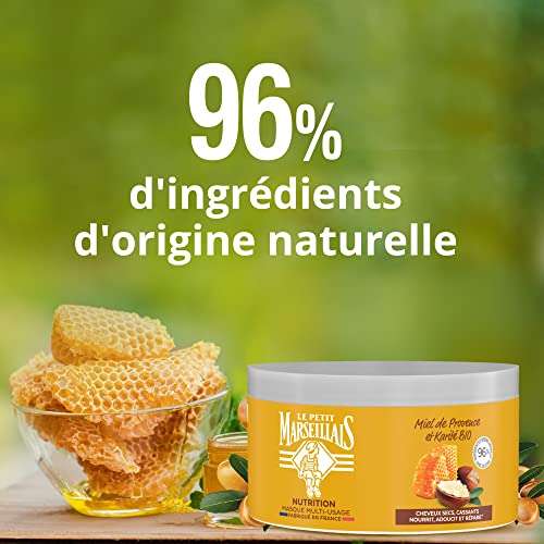 Masque Soin Cheveux Secs et Abîmés Le Petit Marseillais Miel de Provence & Karité Bio - 300ml (Via coupon & abonnement)