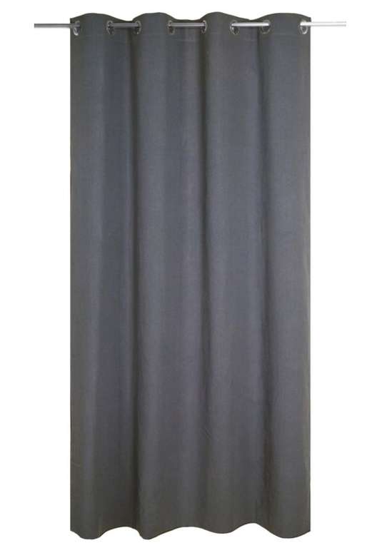Rideau tamisant en lin Jeanne - Gris, l.135.0 x H.280 cm