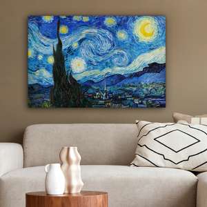 Promotion sur 18 collections de toiles (différentes tailles) - Ex : La nuit étoilée de Van Gogh Toile 60 x 40 cm