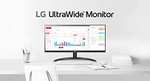 Écran PC 29" LG UltraWide 29WQ60A-B - Dalle IPS UWFHD, 5ms GtG 100Hz, HDR 10, sRGB 99%, AMD FreeSync, inclinable, USB-C, HP intégrés
