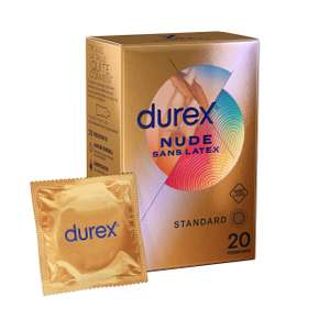 Durex Nude Sans Latex - 20 Préservatifs Sensation Peau contre Peau (Prévoyez et Economisez)