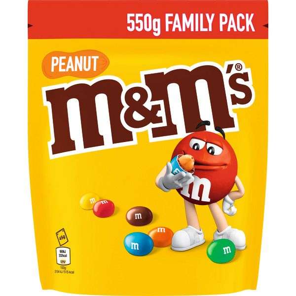 Paquet de M&M's Peanut Family Pack - 550 g (via 1,33€ sur la carte fidélité)