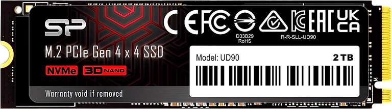 SSD interne M.2 NVMe 4.0 Silicon Power SP UD90 - 2 To, Jusqu'à 5000-4800 Mo/s (Vendeur tiers)