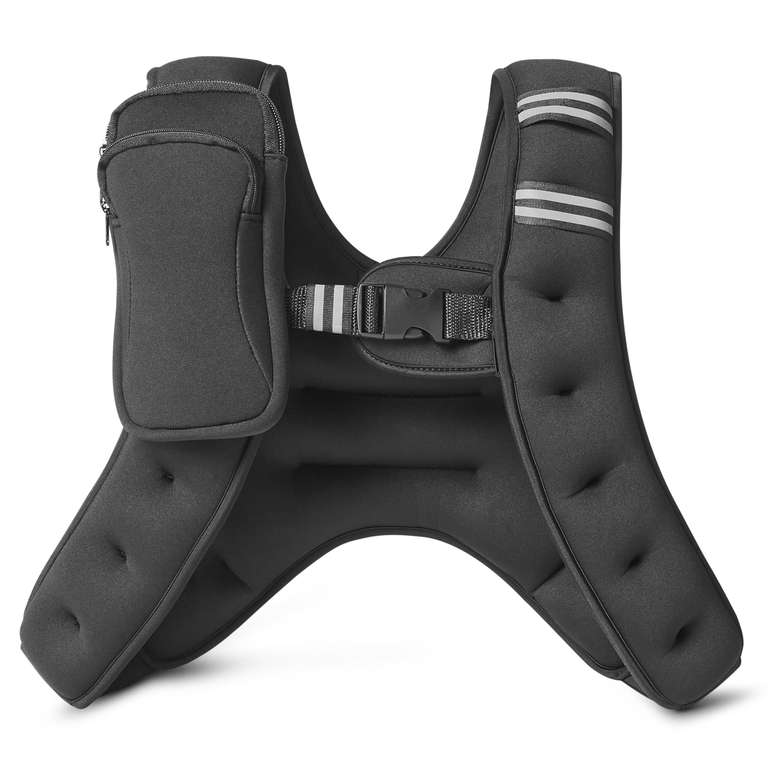 Gilet Lesté Pacearth 12lbs (5.4kg) Avec Bandes Réfléchissantes - Noir