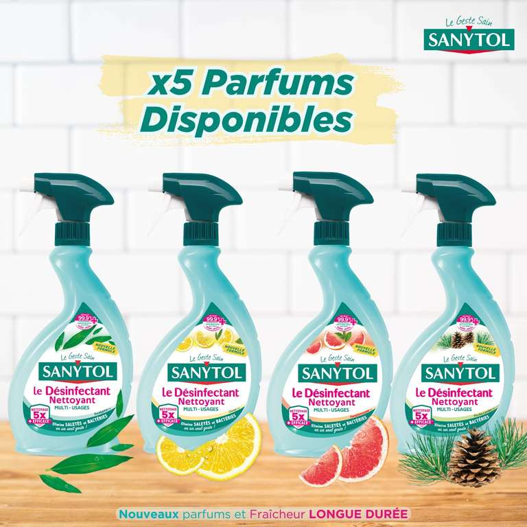Lot De 3 D sinfectant Sanytol Nettoyant Multi Usages Pamplemousse 3 X Lot De 3 D sinfectant Sanytol Nettoyant Multi Usages Pamplemousse 3 X