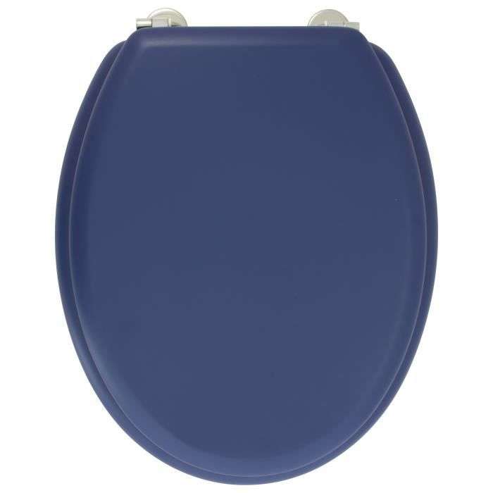 Abattant WC Gelco Design Dolce - Charnières inox, Bois moulé, Bleu marine, Taupe et Rose crystal