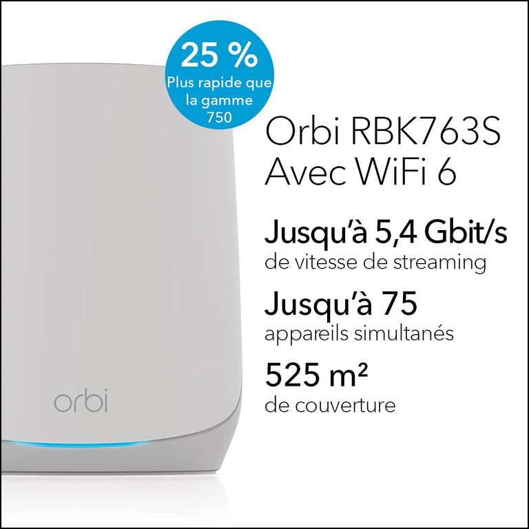 Orbi RBK762S Mesh WiFi 6 AX5400