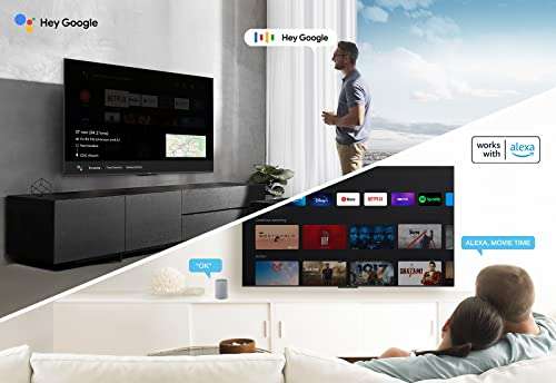 TV LED 55" TCL 55P639 - Smart T,V 4K HDR, Ultra HD, Google TV, Game Master, Dolby Audio, Dark Metallic