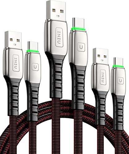Lot de 3 câbles USB-A / USB-C INIU - 0.5+1+2m (via coupon - vendeur tiers)