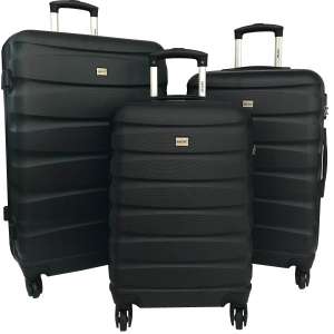 Set de 3 valises rigides Cactus - en plastique ABS, noir