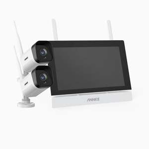 Système de vidéosurveillance sans fil ANNKE WTL300 - 2 Caméras WiFi 3MP (2304x1296) + Ecran NVR tactile 7" (4CH), Compatible Alexa
