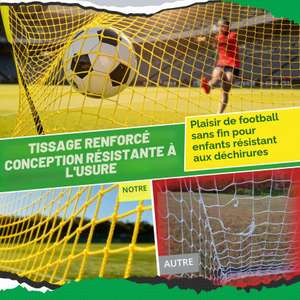 But De Football Pop-up Happy Jump – 5′ X 3,6′ – Poteaux 10 Mm, Structure L Renforcée, Filet Dacron 3 épaisseurs – Installation Sans Outil