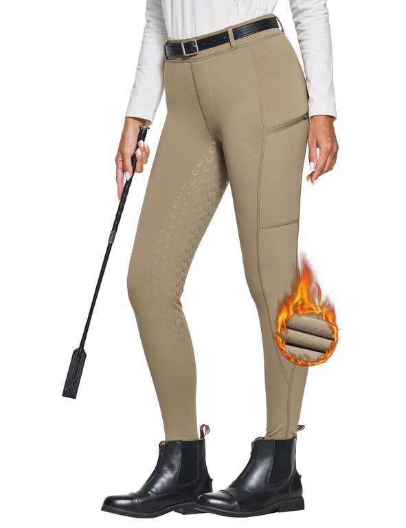 Pantalon femme chaud poches latérales ceinture élastique
