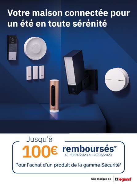 Jusqu'à 100€ remboursés sur une sélection de produits Netatmo (via ODR)