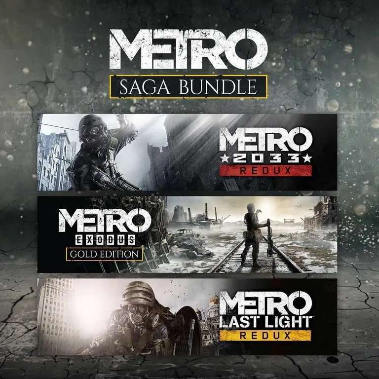 Metro Saga Bundle - 3 Jeux inclus: 2033 Redux, Last Light Redux et Exodus Gold sur Xbox One & Series XIS (Dématérialisé - Store Argentine)