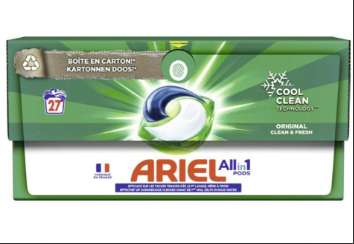 Paquet de lessive Ariel pods x27 – Différentes variétés (via 7,78€ sur carte fidélité et BDR 3€)