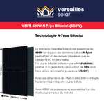Kit Plug and Play 4 panneaux Versailles Solar bifacial Ntype TOPCon 1920W (materfrance.fr)