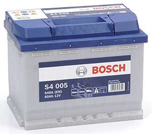 Batterie Auto Bosch Automotive S4005 - 60A/h, 540A, Technologie Plomb-Acide, pour les Véhicules sans Système Start/Stop
