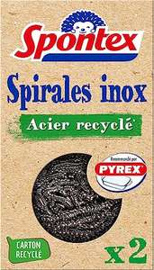 Lot de 2 Spirales inox désincrustantes Spontex en Acier recyclé inoxydable (Via coupon)