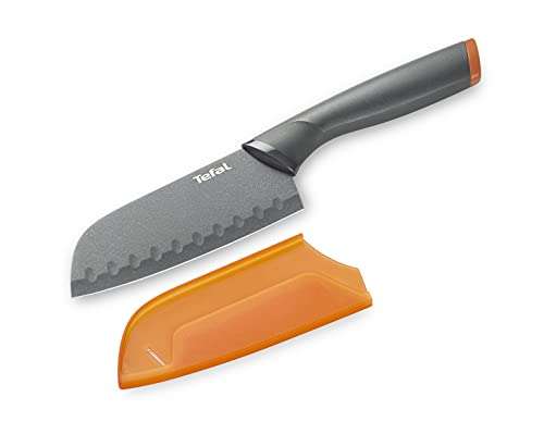 Couteau Santoku Tefal Fresh Kitchen - 12 cm, lame en acier inoxydable avec titane de haute qualité avec étui