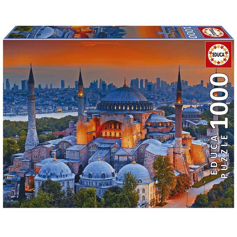 Puzzle de 1000 pièces | Hagia Sophia, Istanbul. Mesure : 68 x 48 cm.Avec Fix Puzzle Tail pour l'accrocher Une Fois l'assemblage terminé.
