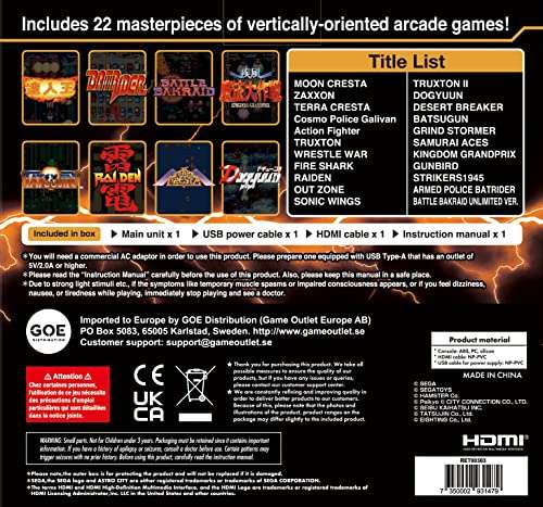 Mini Borne D'Arcade Plug'n'Play Sega Astro City Mini V (22 Build-In Games) SEGATOYS