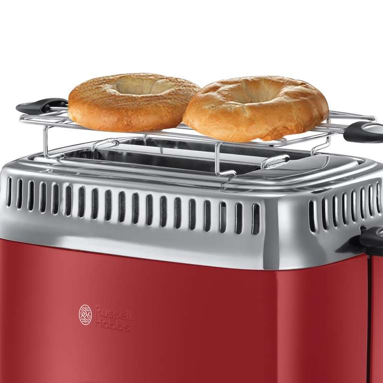 Grille-Pain Russell Hobbs Retro - 2 Fentes, 6 Niveaux De Brunissage, Fonction Lift And Look, Décongélation, 1600W - 6