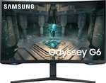 Ecran PC 32" Samsung Odyssey G6 (S32BG650EU) - WQHD, 240 Hz, VA, Incurvé, 1 ms, FreeSync Premium Pro / G-Sync, Pied réglable (Via ODR 60€)