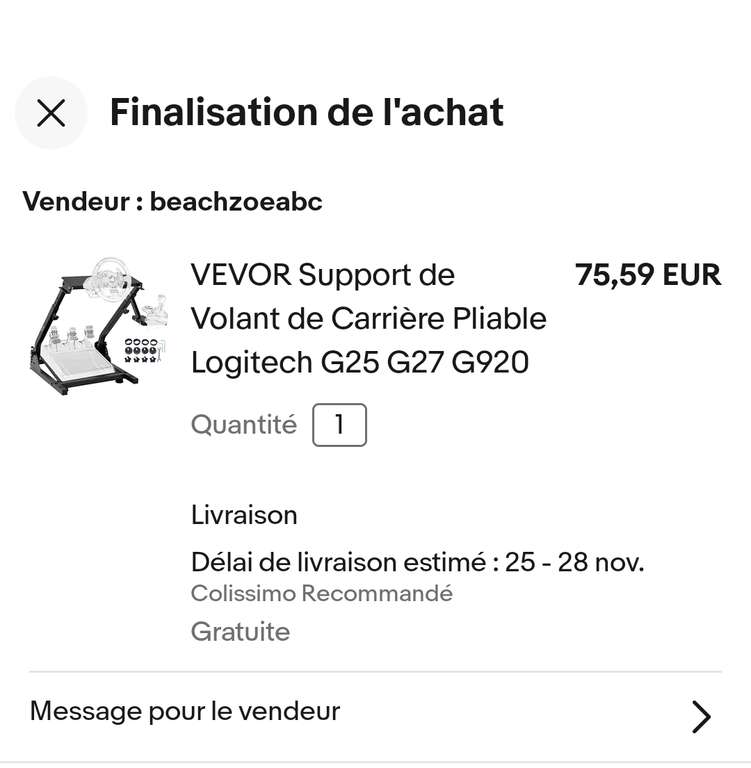 Support de Volant/Pédalier/Levier de Vitesse de Course Réglable pour Logitech  G29, G920 G27 G25 + Fanatec + Thrustmaster